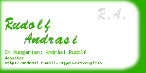 rudolf andrasi business card