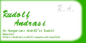 rudolf andrasi business card